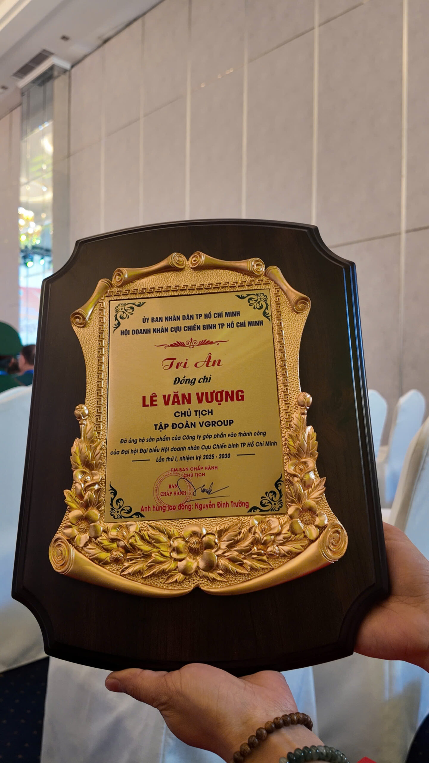 Uỷ ban nhân dân tri ân chủ tịch Lê Văn Vượng 